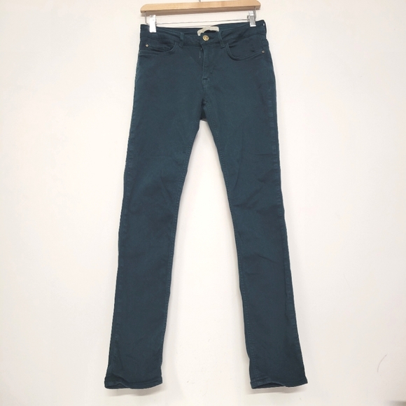 Zara Basic Jeans Men Dark Green Skinny straight size 38 - Picture 1 of 8